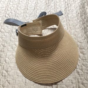 Madewell visor with Gingham tie